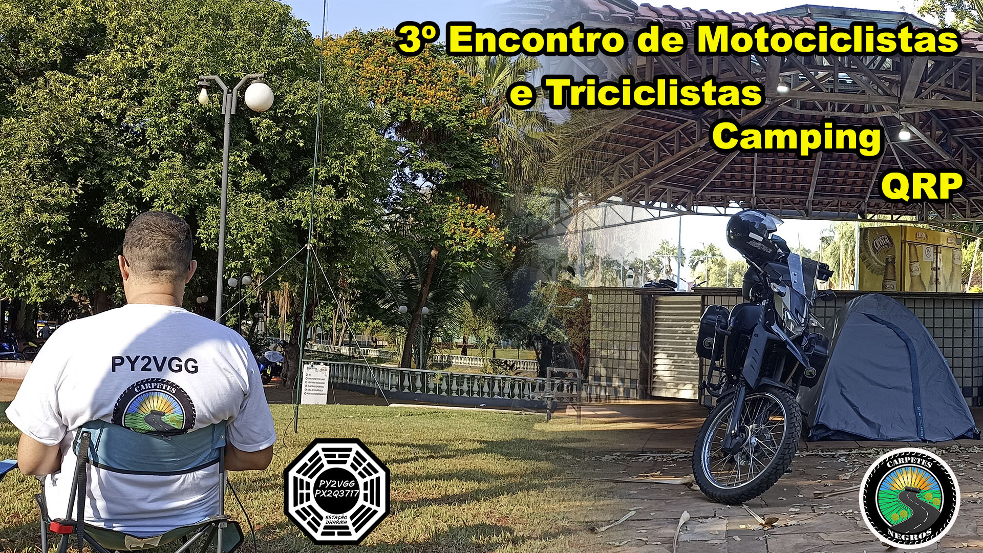 Encontro de Motociclistas e Triciclistas e Contato de Rádio QRP no Ipanema Clube