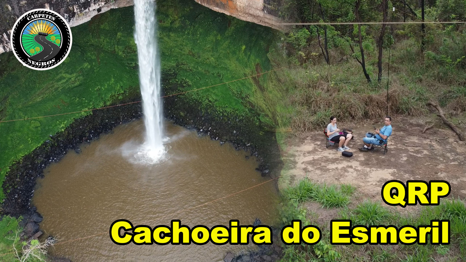 Viagem de Lander 250 com QSO de QRP no alto da cachoeira do Esmeril